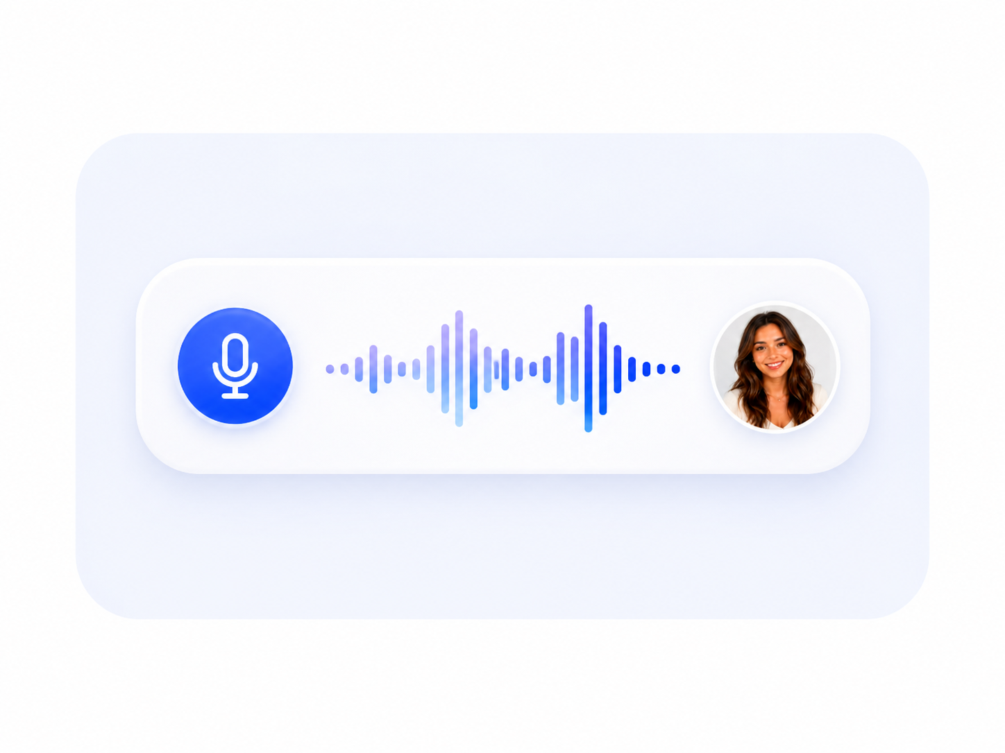Voice note with an animated audio waveform
